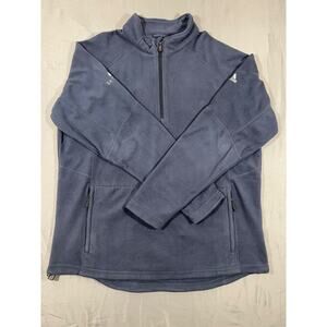 Adidas Fleece Quarter Zip Pullover Mens Large Navy Golf Outdoor Jacket